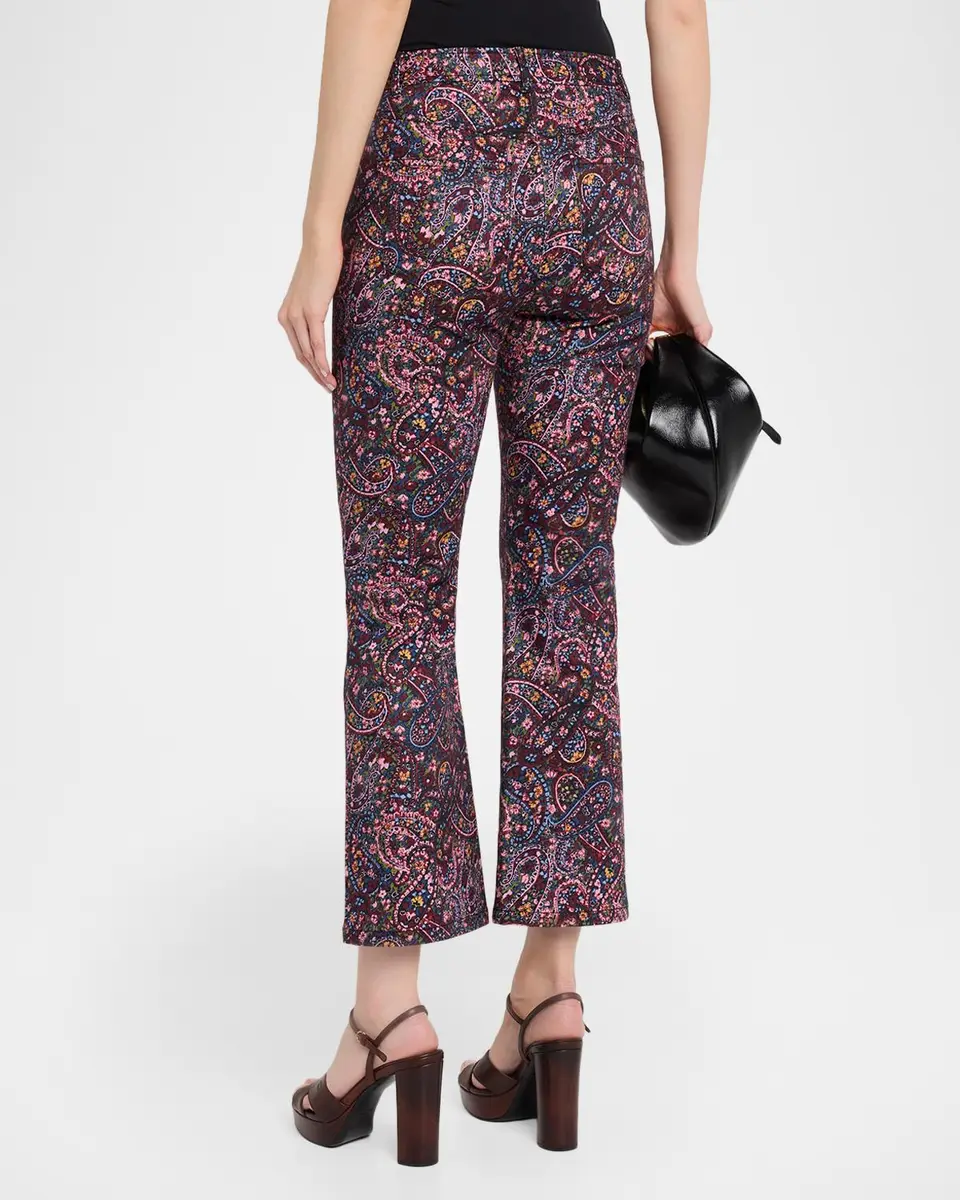 Cinq à Sept Paisley Denim Kick Flare Pants | Thumbnail 3 Cinq à Sept Paisley Denim Kick Flare Pants | Thumbnail 3