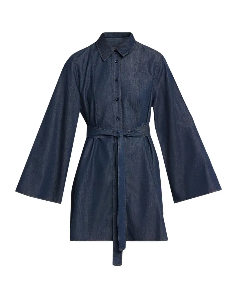 Frame The Denim Tuxedo Belted Mini Dress | Image 1 Frame The Denim Tuxedo Belted Mini Dress | Image 1