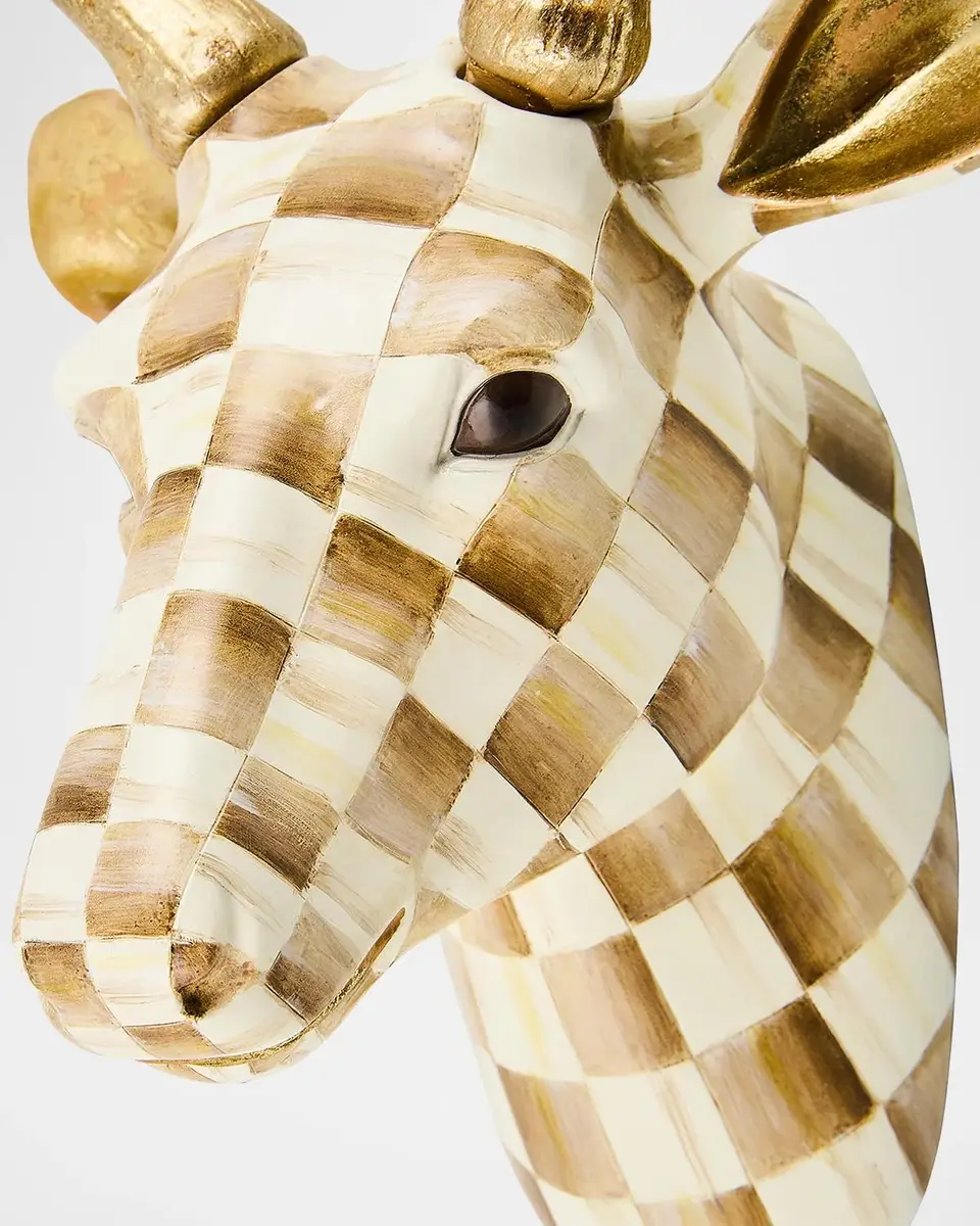MacKenzie-Childs Check Resin Hand-Painted Deer Wall Décor | Thumbnail 3 MacKenzie-Childs Check Resin Hand-Painted Deer Wall Décor | Thumbnail 3