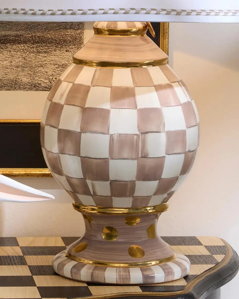 MacKenzie-Childs Check Ceramic Globe Lamp | Thumbnail 2 MacKenzie-Childs Check Ceramic Globe Lamp | Thumbnail 2