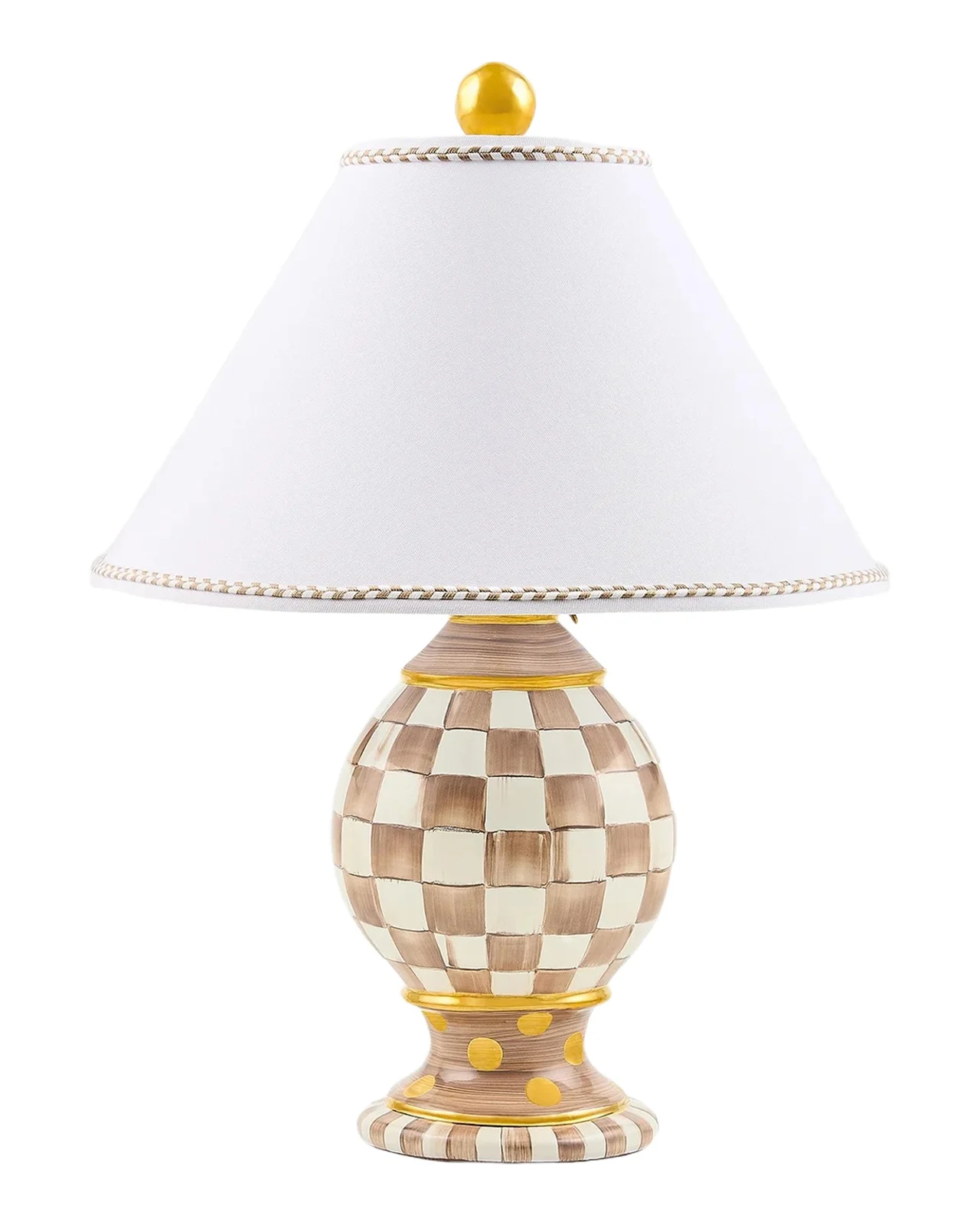 MacKenzie-Childs Check Ceramic Globe Lamp