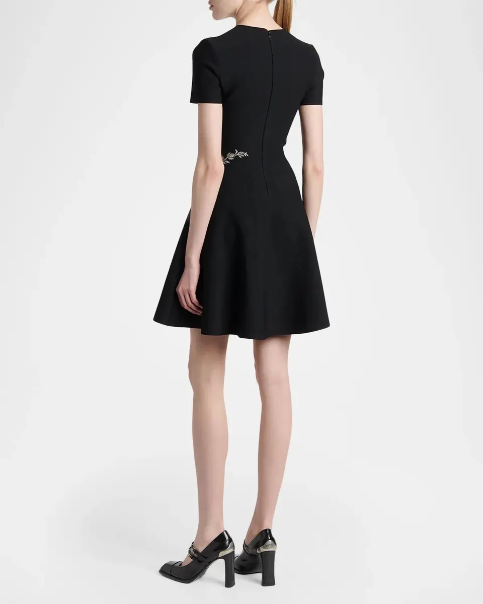 Alexander McQueen Volume Asymmetric Jacquard Mini Dress | Thumbnail 3 Alexander McQueen Volume Asymmetric Jacquard Mini Dress | Thumbnail 3