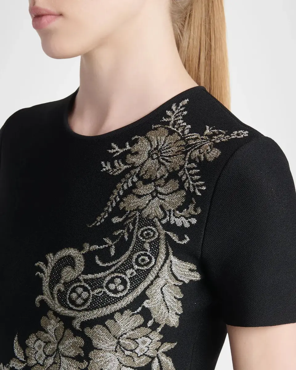 Alexander McQueen Volume Asymmetric Jacquard Mini Dress | Thumbnail 5 Alexander McQueen Volume Asymmetric Jacquard Mini Dress | Thumbnail 5