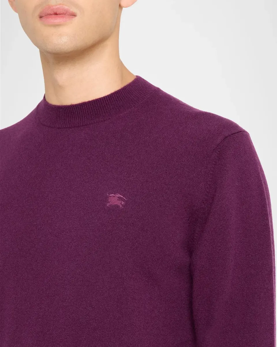 Burberry Men's Clifford EKD-Embroidered Crewneck Sweater | Thumbnail 5 Burberry Men's Clifford EKD-Embroidered Crewneck Sweater | Thumbnail 5