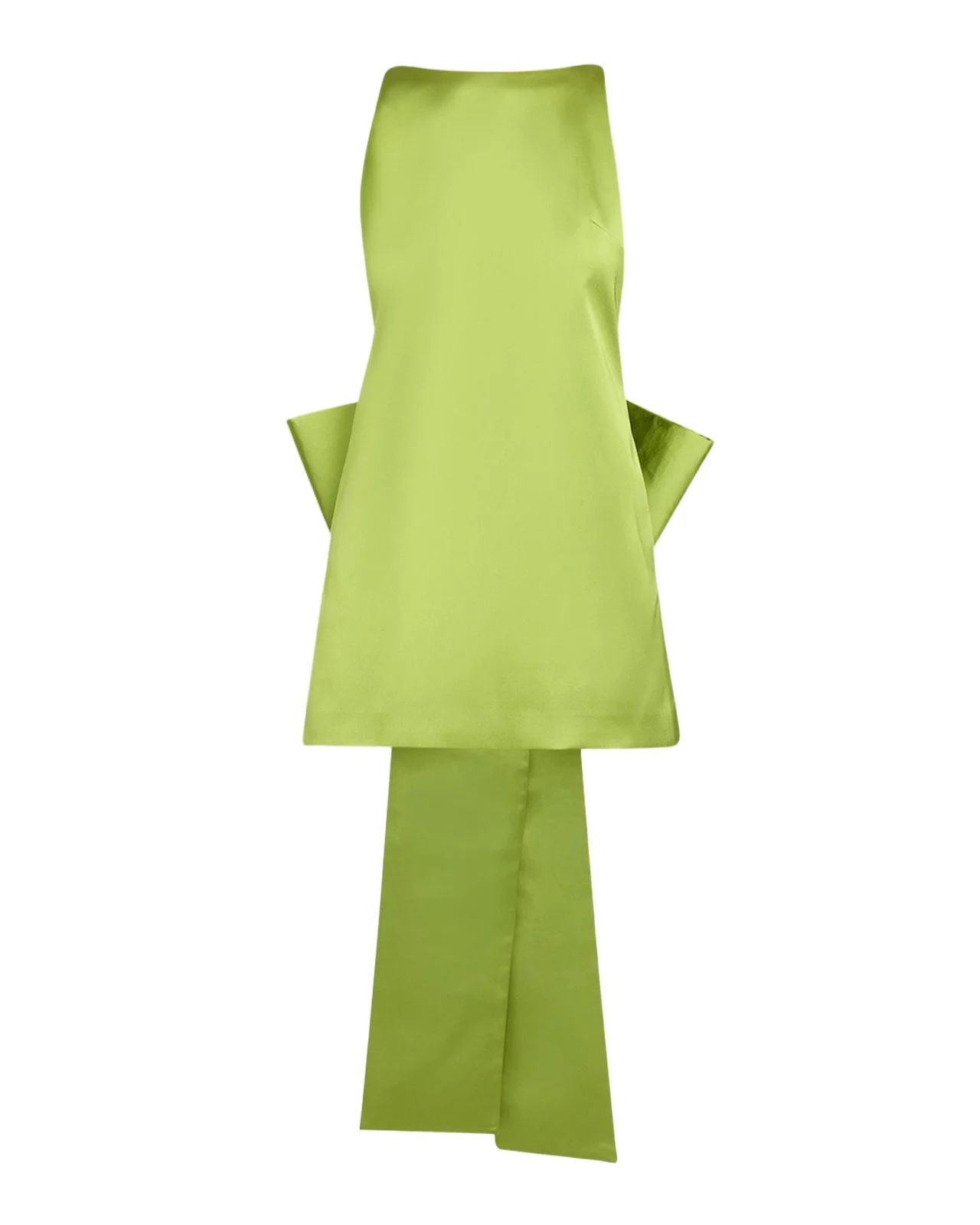 Satin Bow Mini Dress