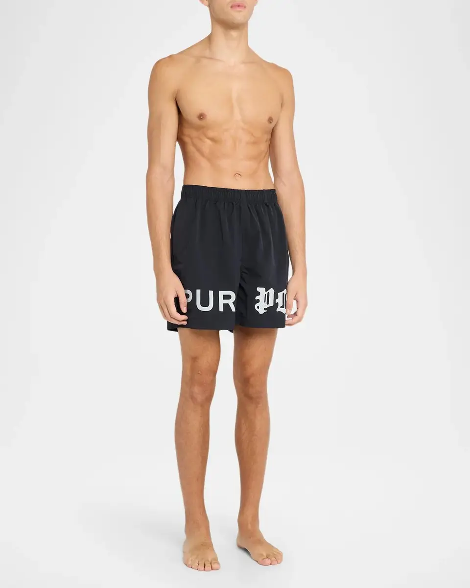 PURPLE Men's All Round Split-Logo Swim Trunks | Thumbnail 2