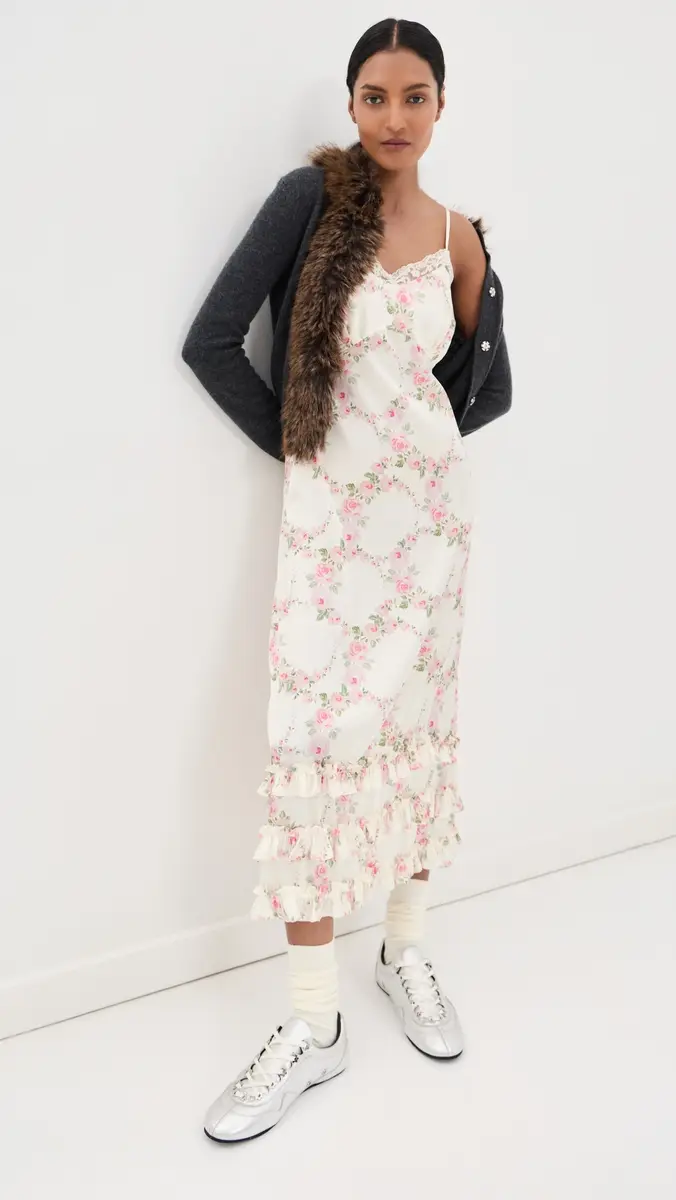 Simone Rocha Ruffle Frill Hem Slip Dress | Thumbnail 2 Simone Rocha Ruffle Frill Hem Slip Dress | Thumbnail 2