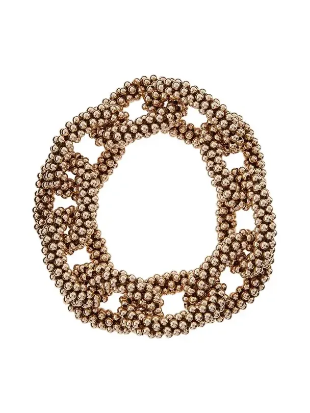 Elsa 14k Gold Beaded Link Bracelet