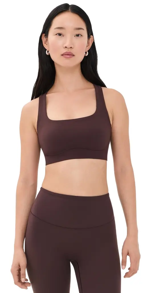 Beyond Yoga In The Zone coopneck Bra Cocoa Plum | Image 1 Beyond Yoga In The Zone coopneck Bra Cocoa Plum | Image 1
