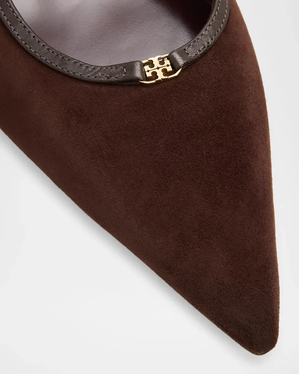 Tory Burch 45mm Double T Buckle Suede Pumps | Thumbnail 5 Tory Burch 45mm Double T Buckle Suede Pumps | Thumbnail 5