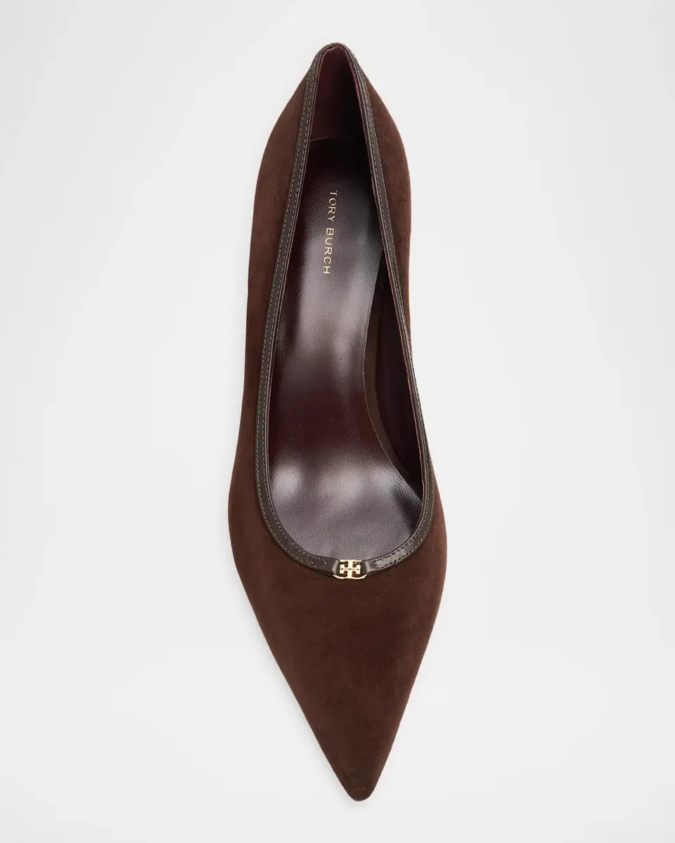 Tory Burch 45mm Double T Buckle Suede Pumps | Thumbnail 6 Tory Burch 45mm Double T Buckle Suede Pumps | Thumbnail 6