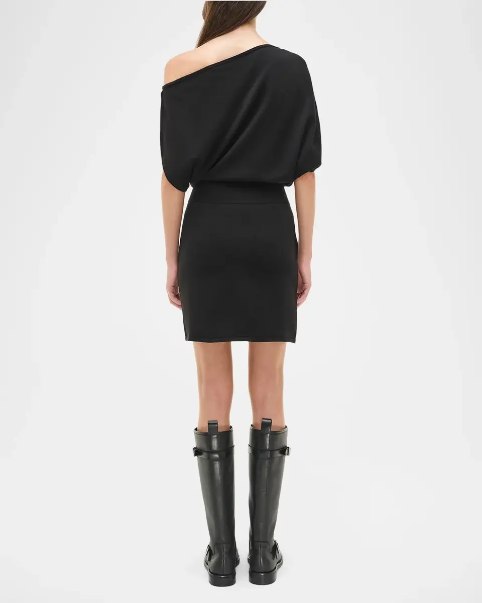 Simkhai Shania Faux-Wrap Wool-Blend Mini Dress | Thumbnail 3 Simkhai Shania Faux-Wrap Wool-Blend Mini Dress | Thumbnail 3
