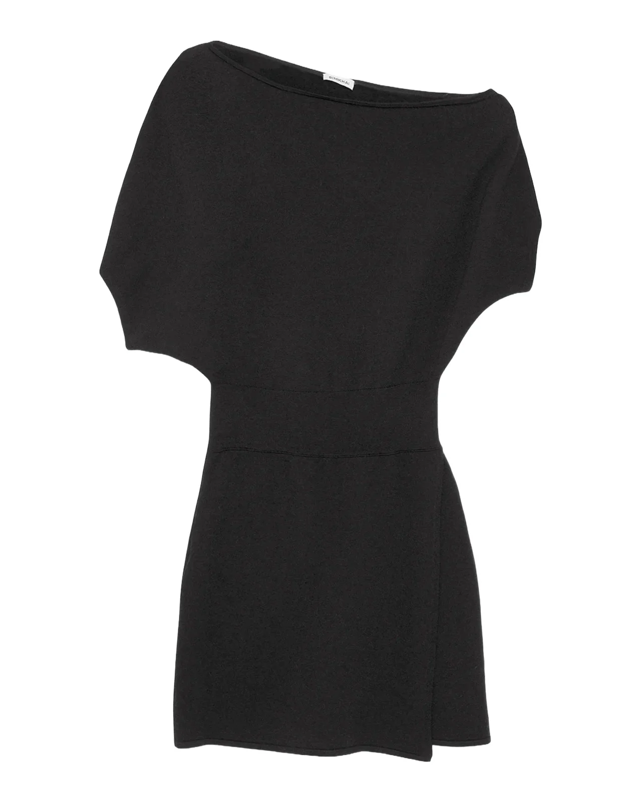Shania Faux-Wrap Wool-Blend Mini Dress