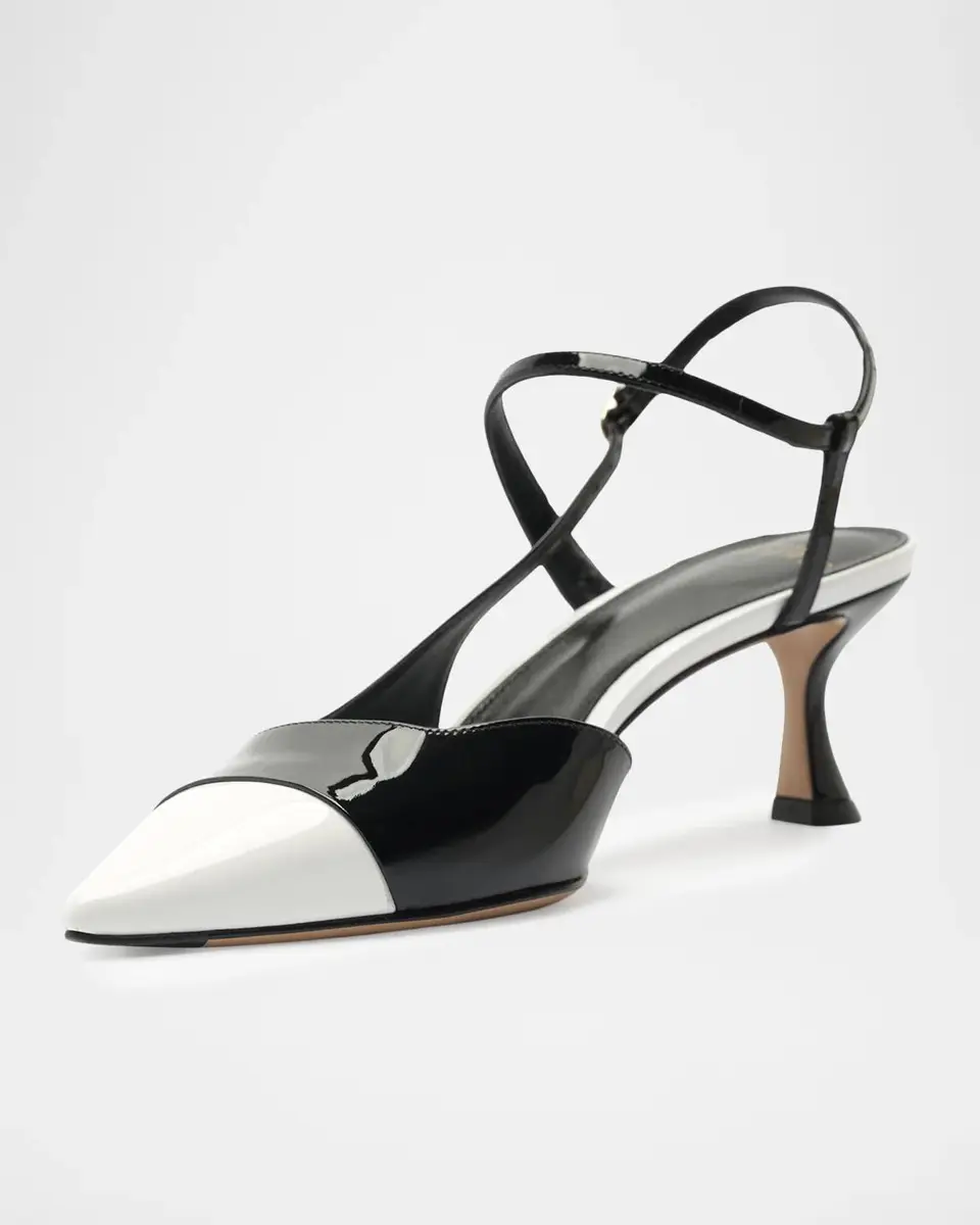 Alexandre Birman 60mm Tita Wrap Patent Leather Cap-Toe Pumps | Thumbnail 6 Alexandre Birman 60mm Tita Wrap Patent Leather Cap-Toe Pumps | Thumbnail 6