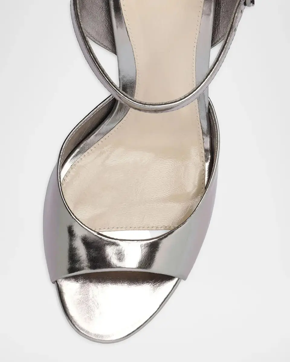 Alexandre Birman 90mm Amy Metallic Leather Ankle-Strap Sandals | Thumbnail 3 Alexandre Birman 90mm Amy Metallic Leather Ankle-Strap Sandals | Thumbnail 3
