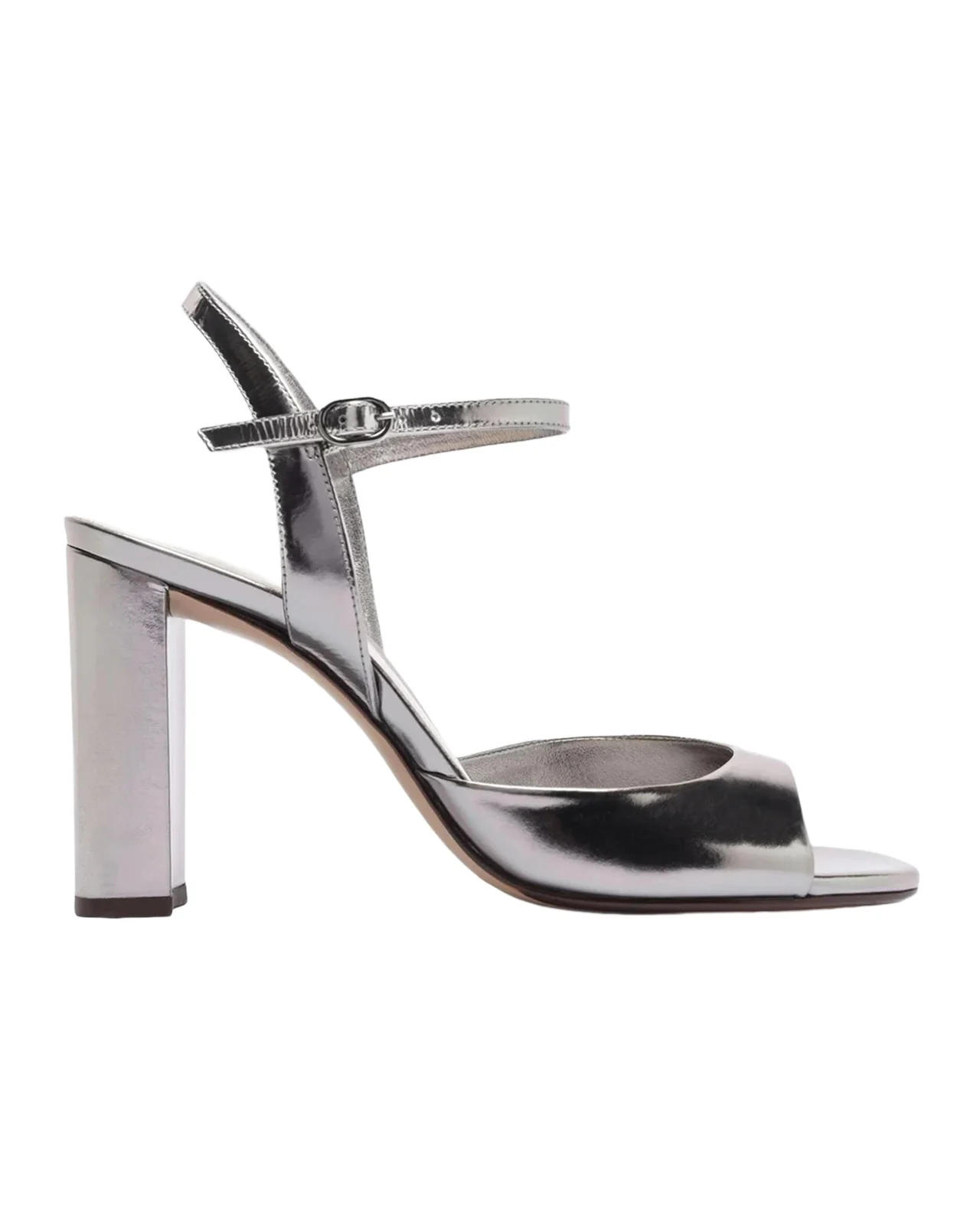 90mm Amy Metallic Leather Ankle-Strap Sandals 90mm Amy Metallic Leather Ankle-Strap Sandals