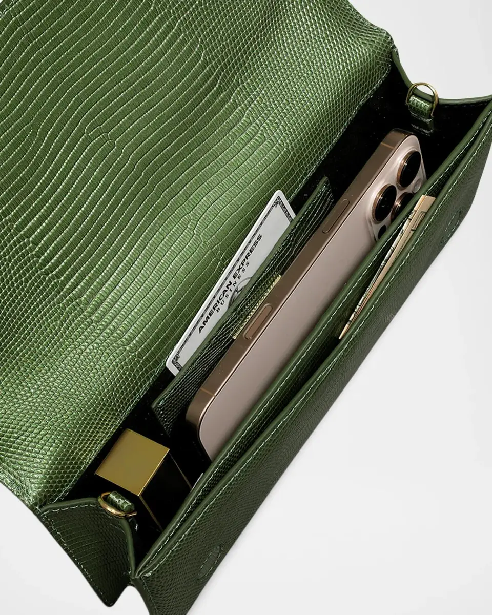 ALEXIS BITTAR Twisted Metal Lizard-Embossed Clutch Bag | Thumbnail 4 ALEXIS BITTAR Twisted Metal Lizard-Embossed Clutch Bag | Thumbnail 4