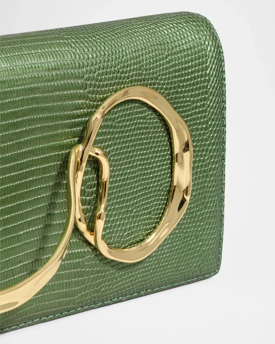 ALEXIS BITTAR Twisted Metal Lizard-Embossed Clutch Bag | Thumbnail 6 ALEXIS BITTAR Twisted Metal Lizard-Embossed Clutch Bag | Thumbnail 6