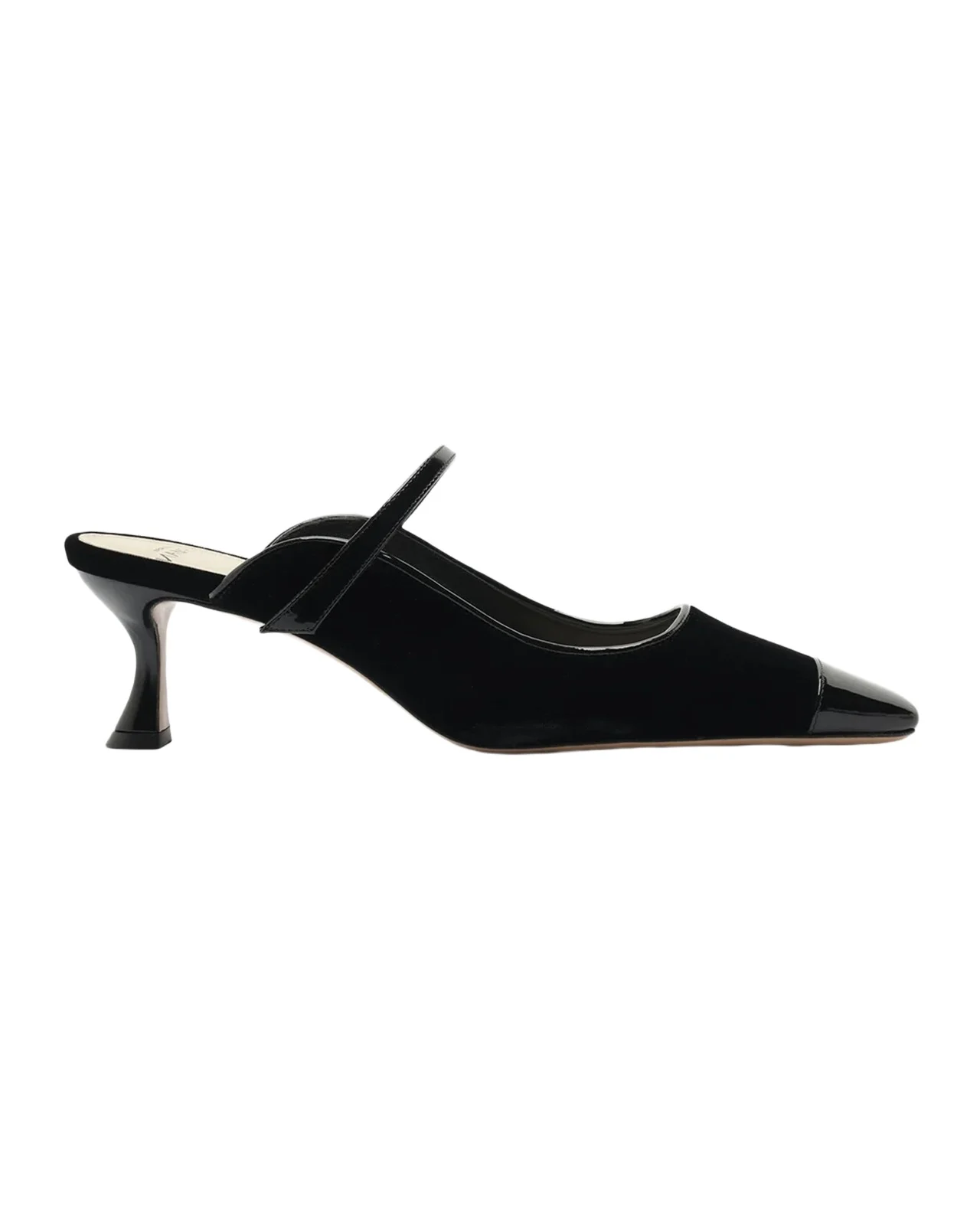 60mm Tita Wave Velvet Mule Pumps