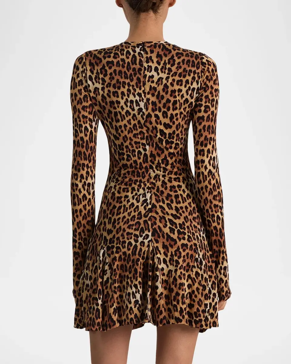 Alice + Olivia Wendy Cheetah Print A-Line Dress | Thumbnail 3 Alice + Olivia Wendy Cheetah Print A-Line Dress | Thumbnail 3