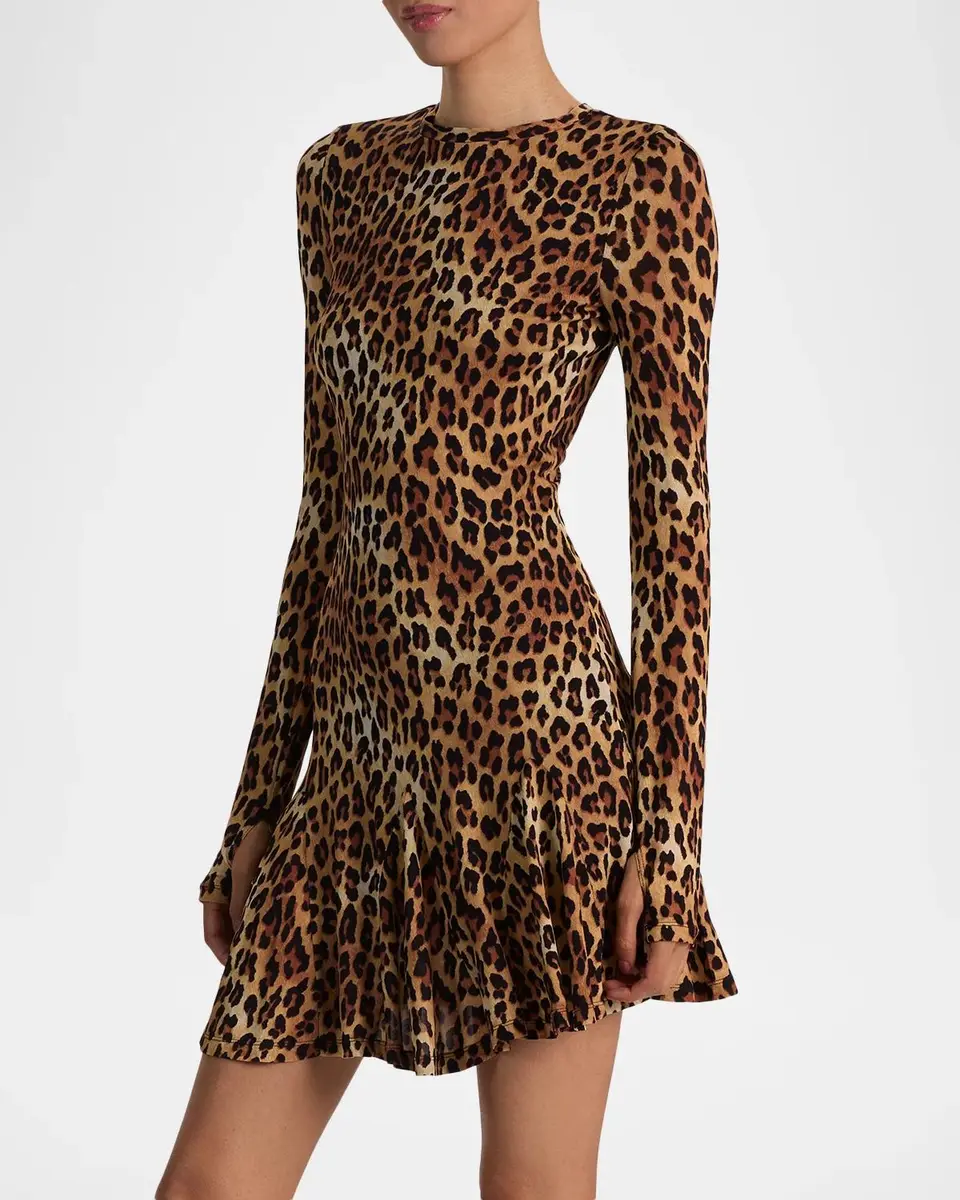 Alice + Olivia Wendy Cheetah Print A-Line Dress | Thumbnail 6 Alice + Olivia Wendy Cheetah Print A-Line Dress | Thumbnail 6