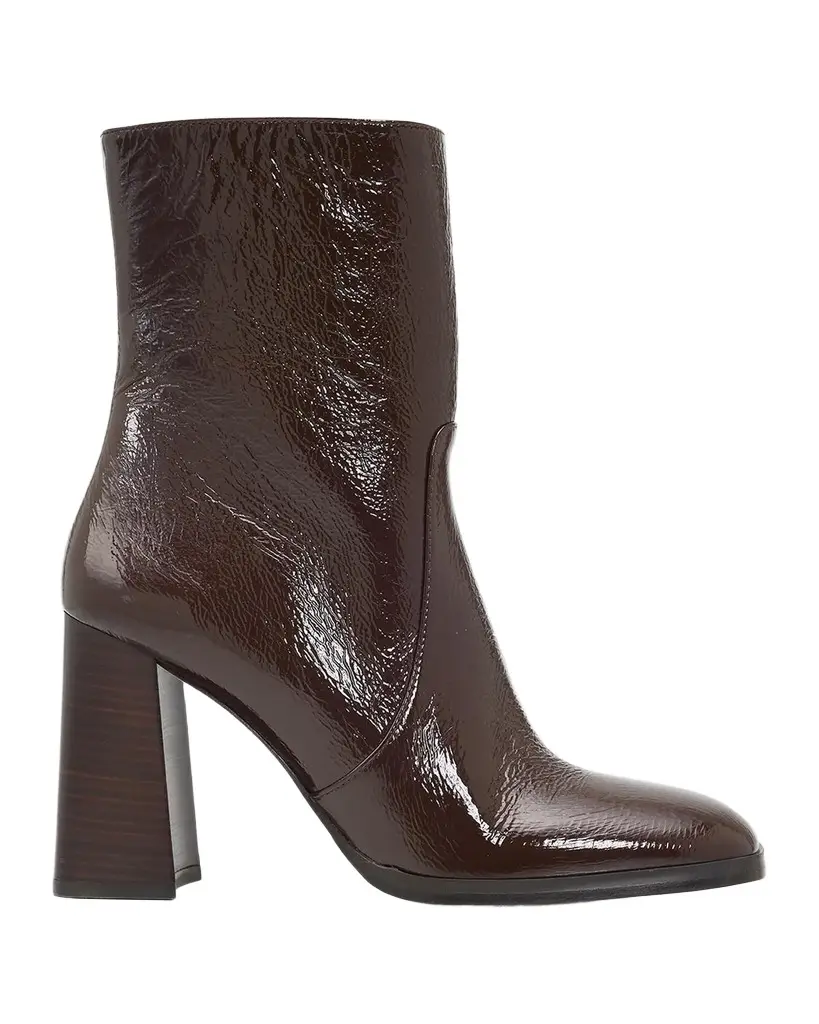Stuart Weitzman 95mm Vera Crinkled Patent Leather Ankle Booties | Image 1 Stuart Weitzman 95mm Vera Crinkled Patent Leather Ankle Booties | Image 1