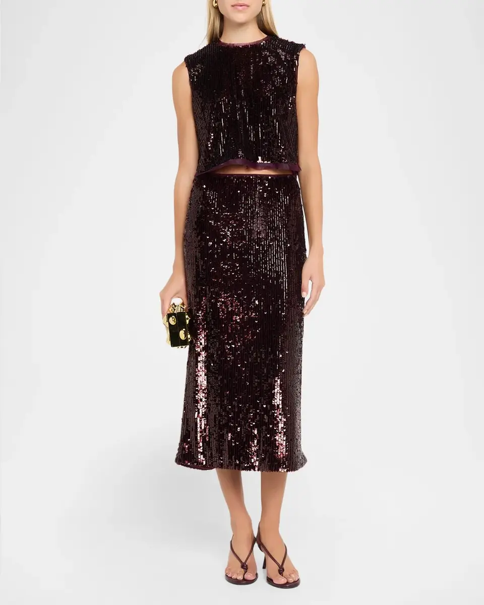 Simkhai Cydia Sequined Sleeveless Top | Thumbnail 2