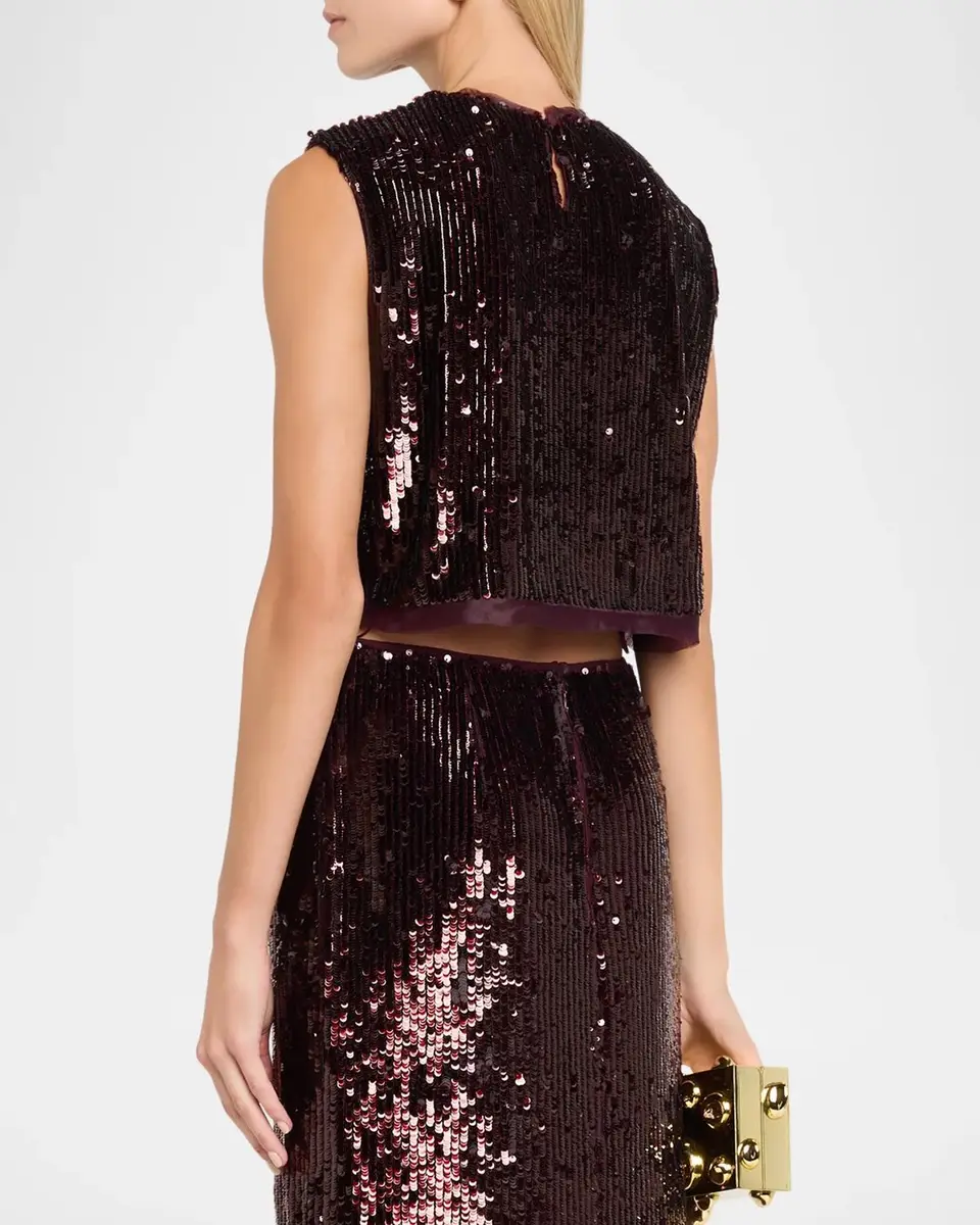 Simkhai Cydia Sequined Sleeveless Top | Thumbnail 3