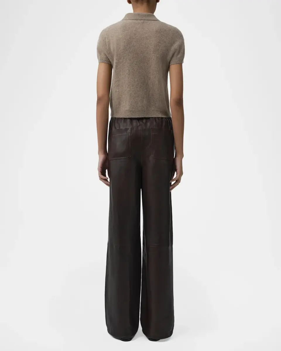 Simkhai Ivy Short-Sleeve Polo Sweater | Thumbnail 3 Simkhai Ivy Short-Sleeve Polo Sweater | Thumbnail 3
