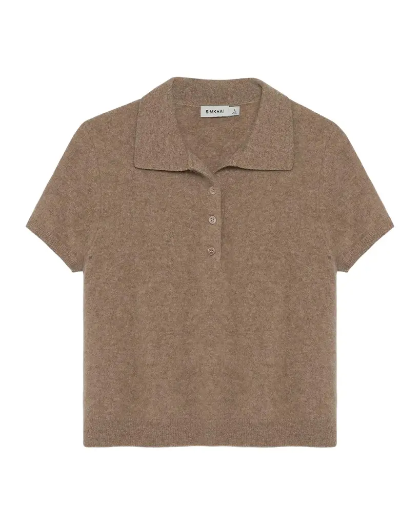 Ivy Short-Sleeve Polo Sweater