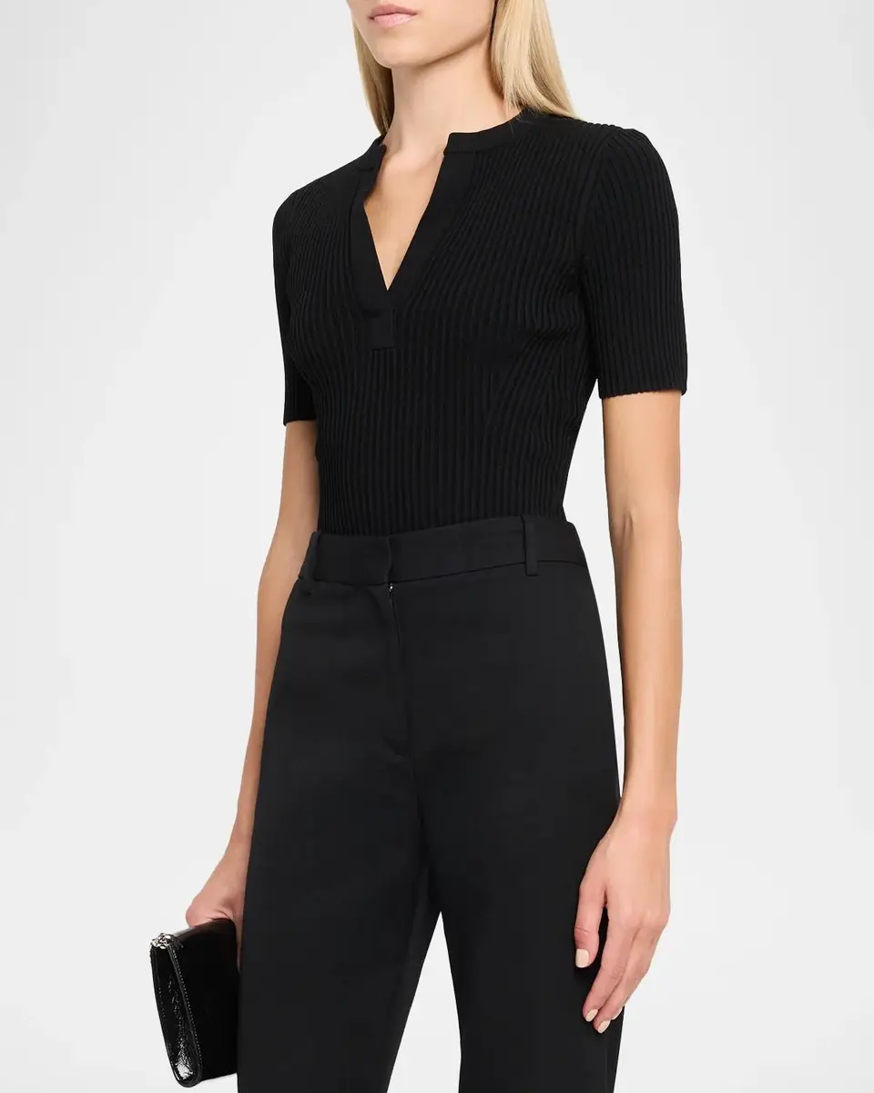 Simkhai Miley Splitneck Ribbed Top | Thumbnail 4 Simkhai Miley Splitneck Ribbed Top | Thumbnail 4