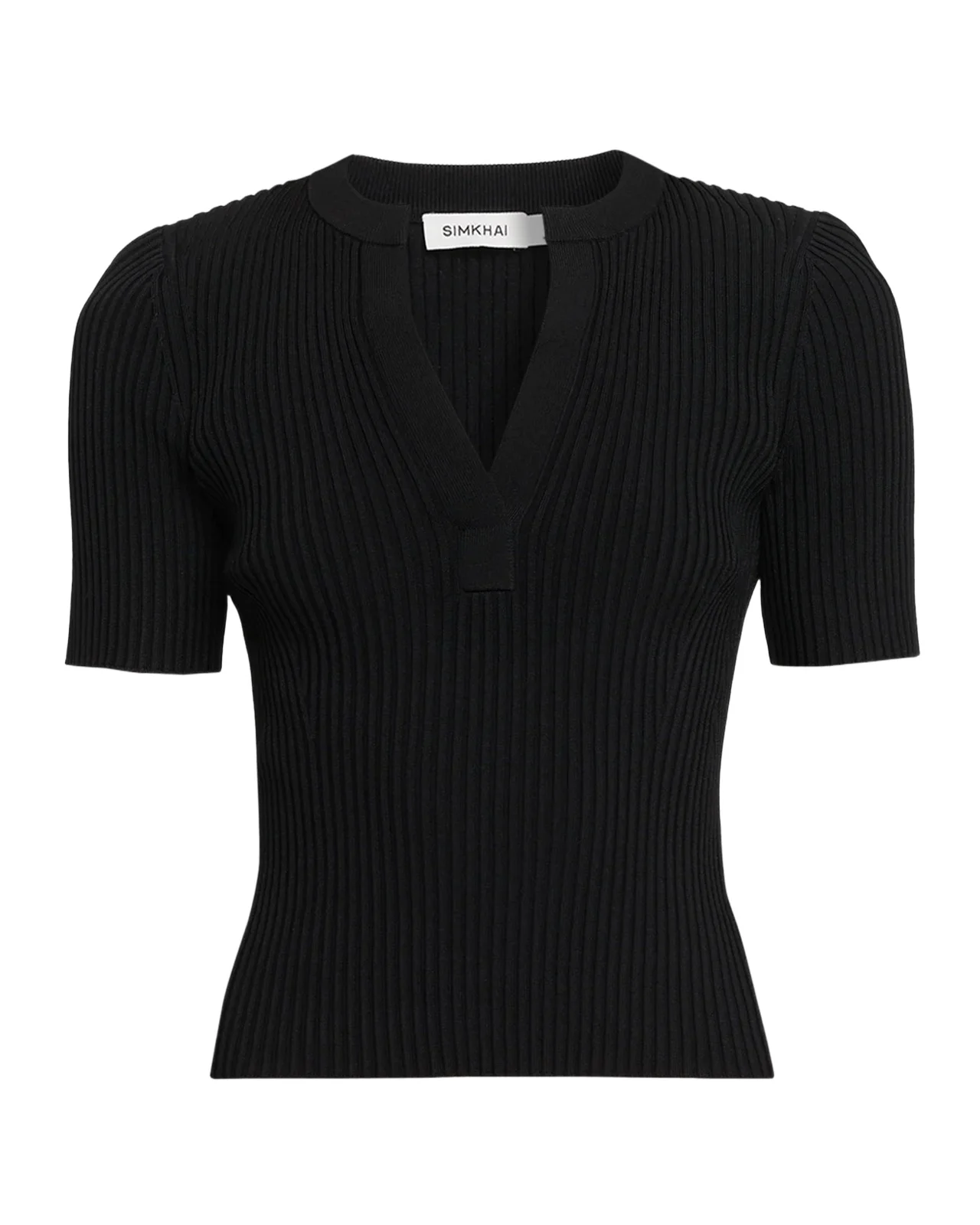 Miley Splitneck Ribbed Top