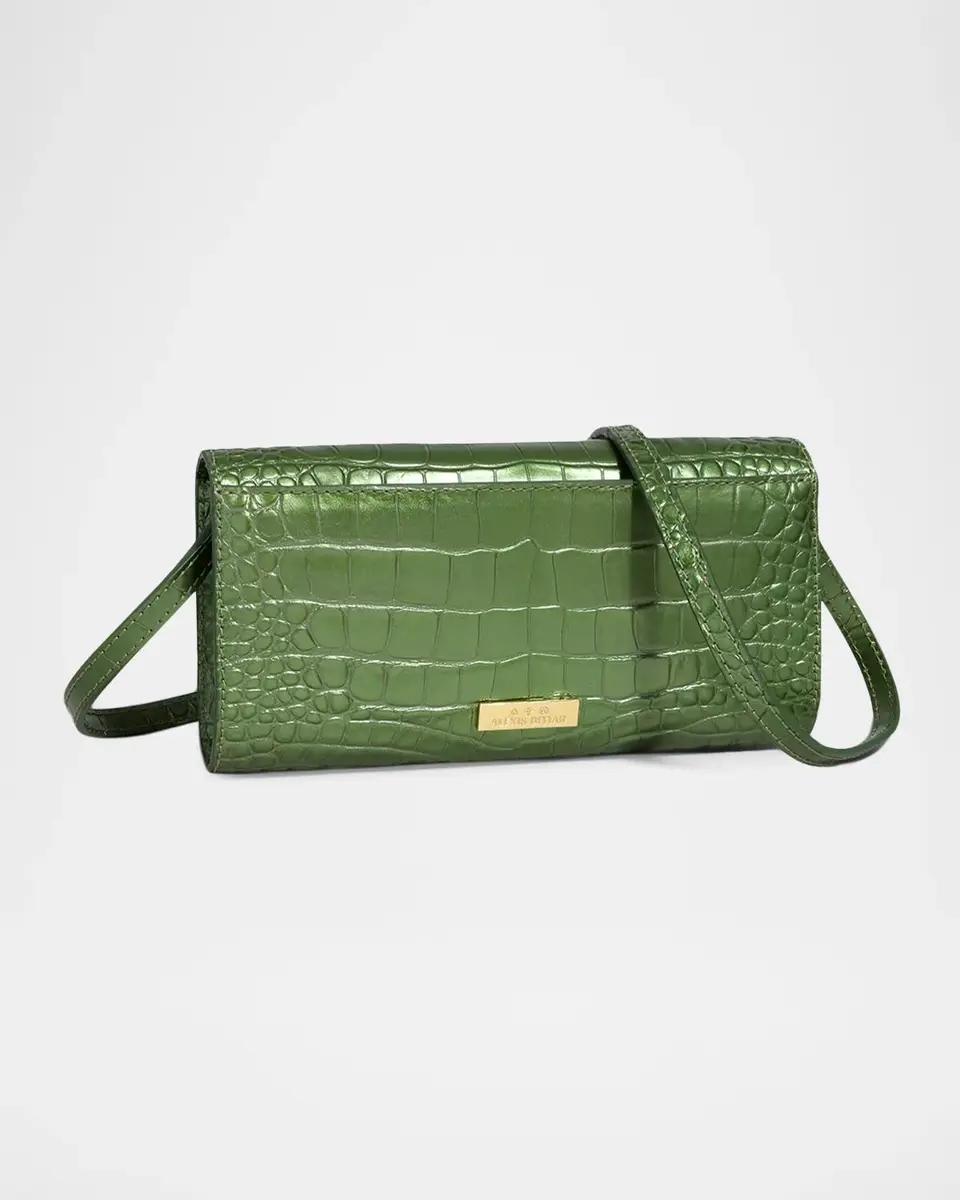ALEXIS BITTAR Serpent Pearlized Croc-Embossed Leather Clutch Bag | Thumbnail 7 ALEXIS BITTAR Serpent Pearlized Croc-Embossed Leather Clutch Bag | Thumbnail 7