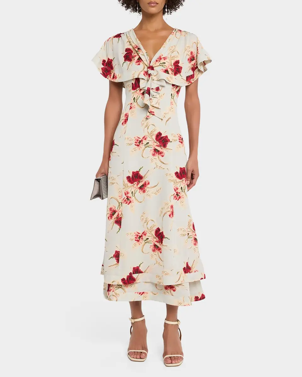 Cinq à Sept Anthony Wilted Poppy Maxi Dress | Thumbnail 2 Cinq à Sept Anthony Wilted Poppy Maxi Dress | Thumbnail 2