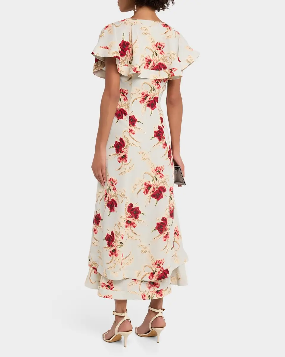 Cinq à Sept Anthony Wilted Poppy Maxi Dress | Thumbnail 3 Cinq à Sept Anthony Wilted Poppy Maxi Dress | Thumbnail 3