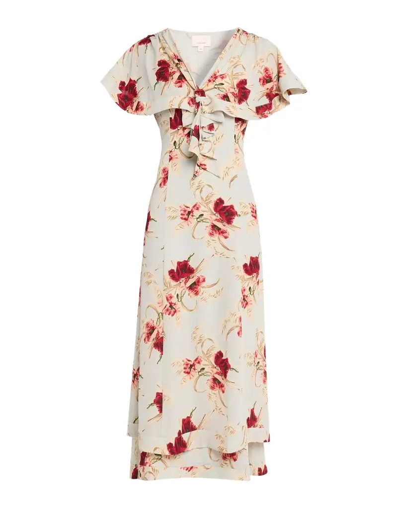 Cinq à Sept Anthony Wilted Poppy Maxi Dress | Image 1 Cinq à Sept Anthony Wilted Poppy Maxi Dress | Image 1