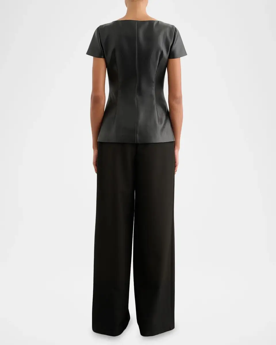 Toccin Ilya Bateau-Neck Vegan Leather Vest | Thumbnail 3 Toccin Ilya Bateau-Neck Vegan Leather Vest | Thumbnail 3