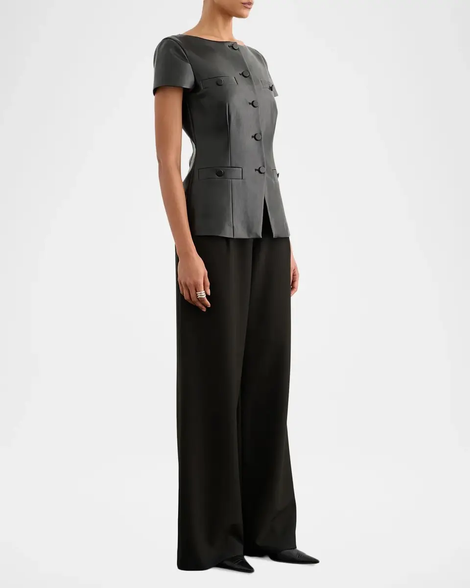 Toccin Ilya Bateau-Neck Vegan Leather Vest | Thumbnail 6 Toccin Ilya Bateau-Neck Vegan Leather Vest | Thumbnail 6