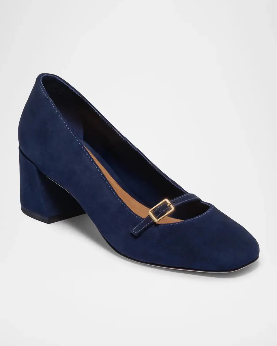 Bernardo 50mm Amelie Leather Mary Jane Pumps | Thumbnail 2 Bernardo 50mm Amelie Leather Mary Jane Pumps | Thumbnail 2