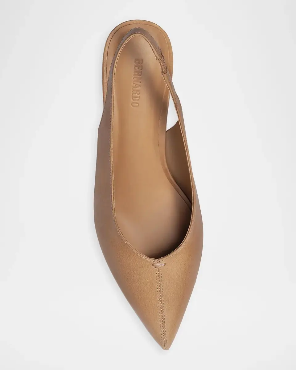 Bernardo 50mm Maude Leather Slingback Pumps | Thumbnail 3