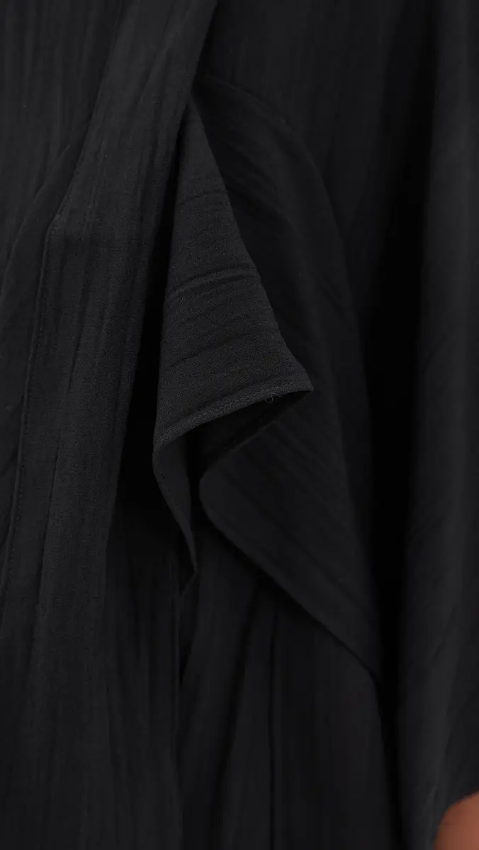 Tibi Creased Acetate Drape Cape Tie Top | Thumbnail 6 Tibi Creased Acetate Drape Cape Tie Top | Thumbnail 6