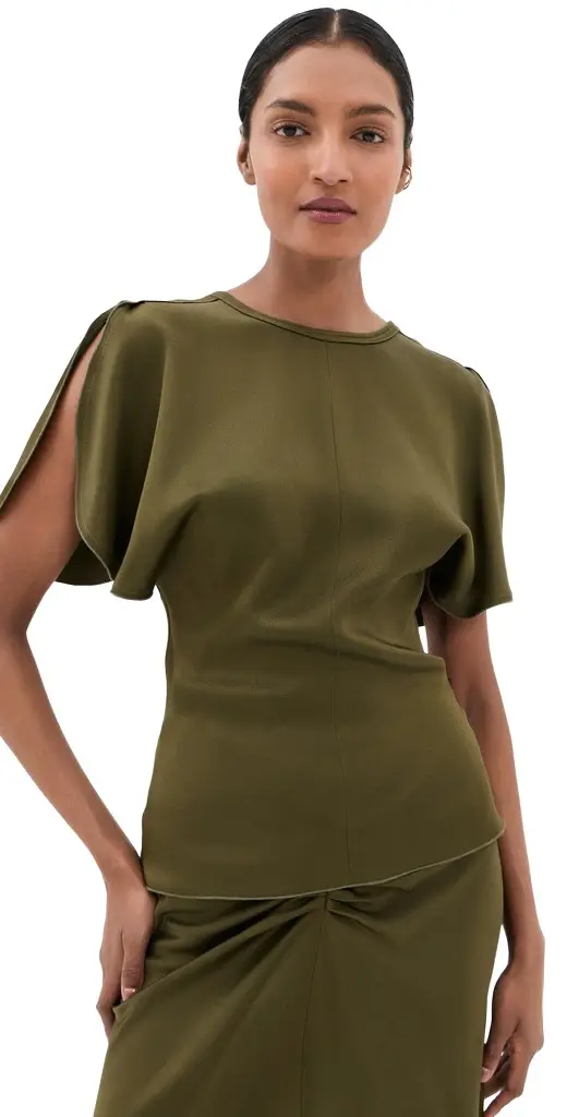 Victoria Beckham Bela Top Marsh Green | Image 1 Victoria Beckham Bela Top Marsh Green | Image 1