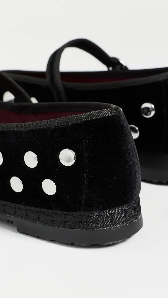 Flabelus Mae Studded Velvet Mary Jane Flats | Thumbnail 4 Flabelus Mae Studded Velvet Mary Jane Flats | Thumbnail 4