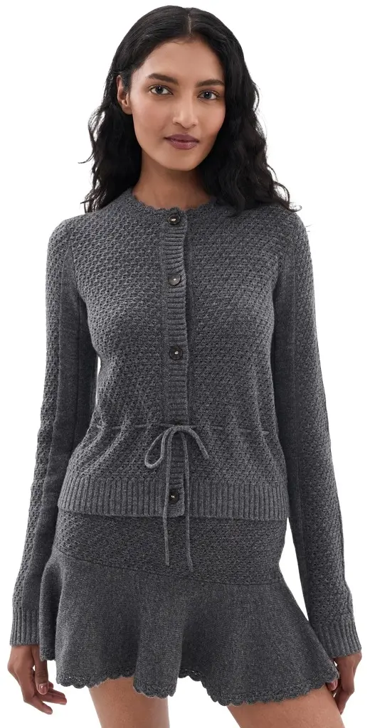 The Garment Como Belted Cardigan Grey Melange | Image 1 The Garment Como Belted Cardigan Grey Melange | Image 1