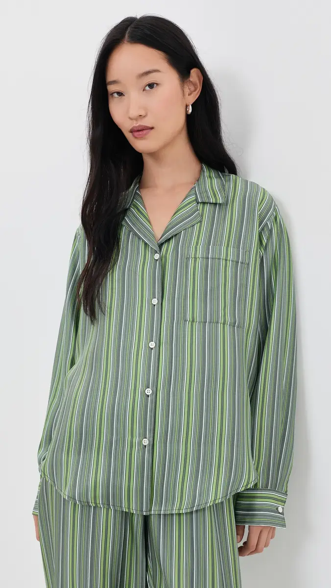 Comme Si Long Sleeve Notched Collar Shirt | Thumbnail 2 Comme Si Long Sleeve Notched Collar Shirt | Thumbnail 2
