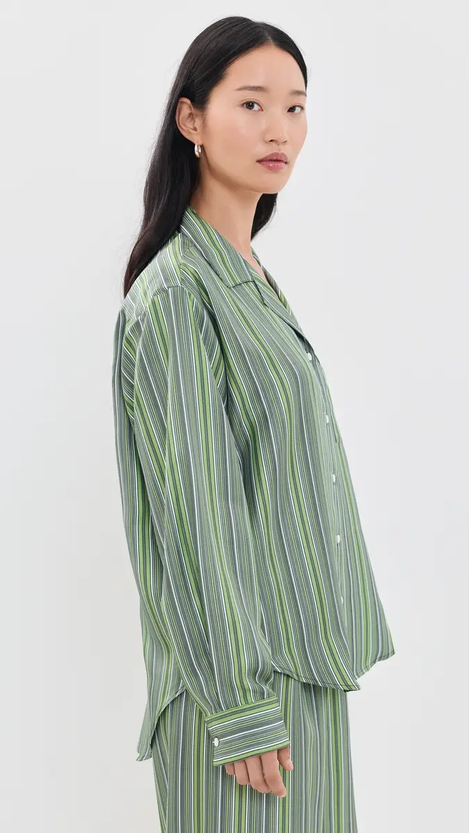 Comme Si Long Sleeve Notched Collar Shirt | Thumbnail 4 Comme Si Long Sleeve Notched Collar Shirt | Thumbnail 4
