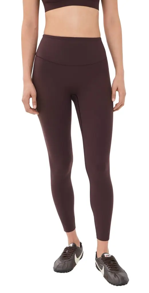 Beyond Yoga In The Zone High Waisted Midi Leggings Cocoa Plum | Image 1 Beyond Yoga In The Zone High Waisted Midi Leggings Cocoa Plum | Image 1
