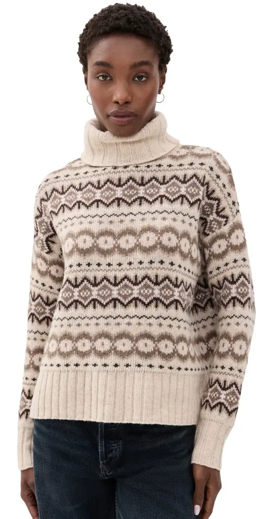 Barbour Helen Knit Sweater Birch Multi | Image 1 Barbour Helen Knit Sweater Birch Multi | Image 1