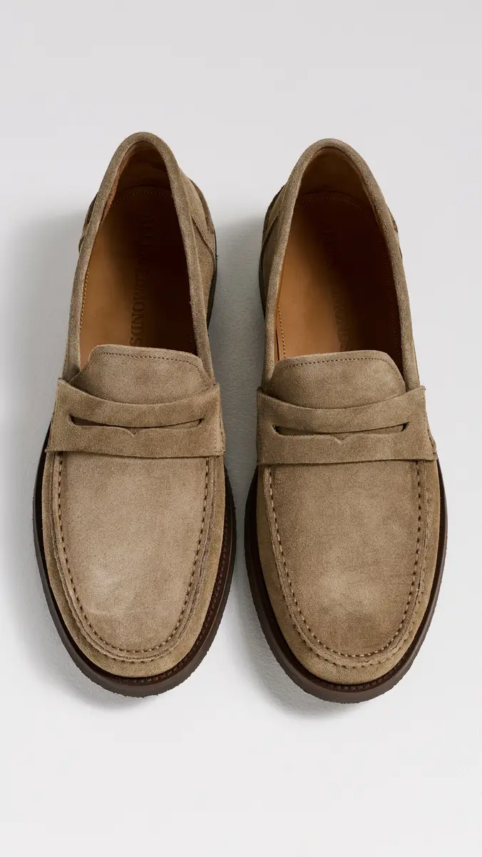 Allen Edmonds Sorrento Suede Penny Loafers | Thumbnail 4