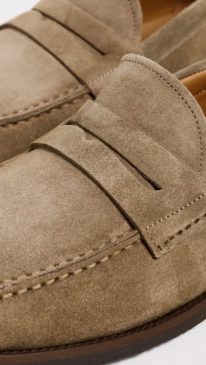 Allen Edmonds Sorrento Suede Penny Loafers | Thumbnail 5